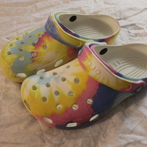 Tie-dye Croc Clogs, Women's size 7, Men's Size 5, 205453